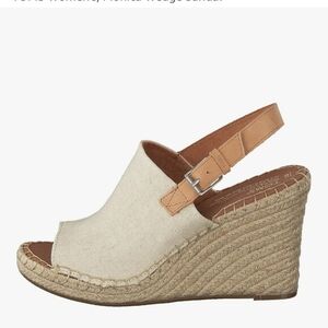 NWT!! Toms Cream Espadrilles Wedge Sandals